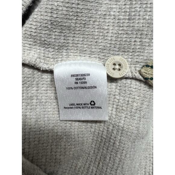 Outdoor Life Mens Waffle Knit Henley Long Sleeve Shirt Size XL Oatmeal Beige - Picture 8 of 10